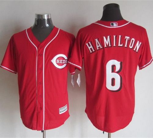 Reds #6 Billy Hamilton Red New Cool Base Stitched MLB Jersey